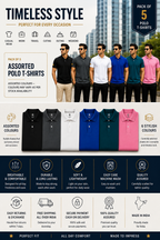 pack of 5 polo tshirt
