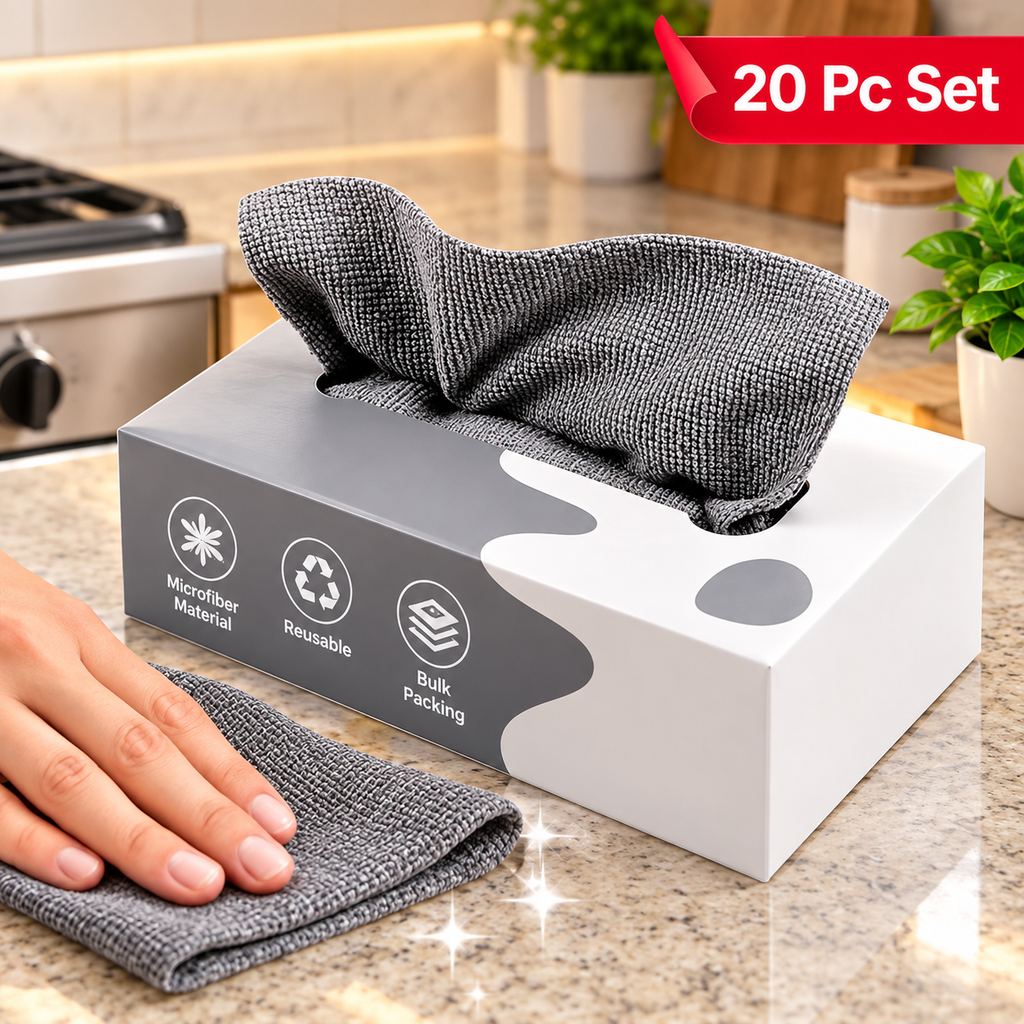 Thickened Magic Wipe Home Kitchen Car Multi-functional Cleaning Rag (20 Pc)