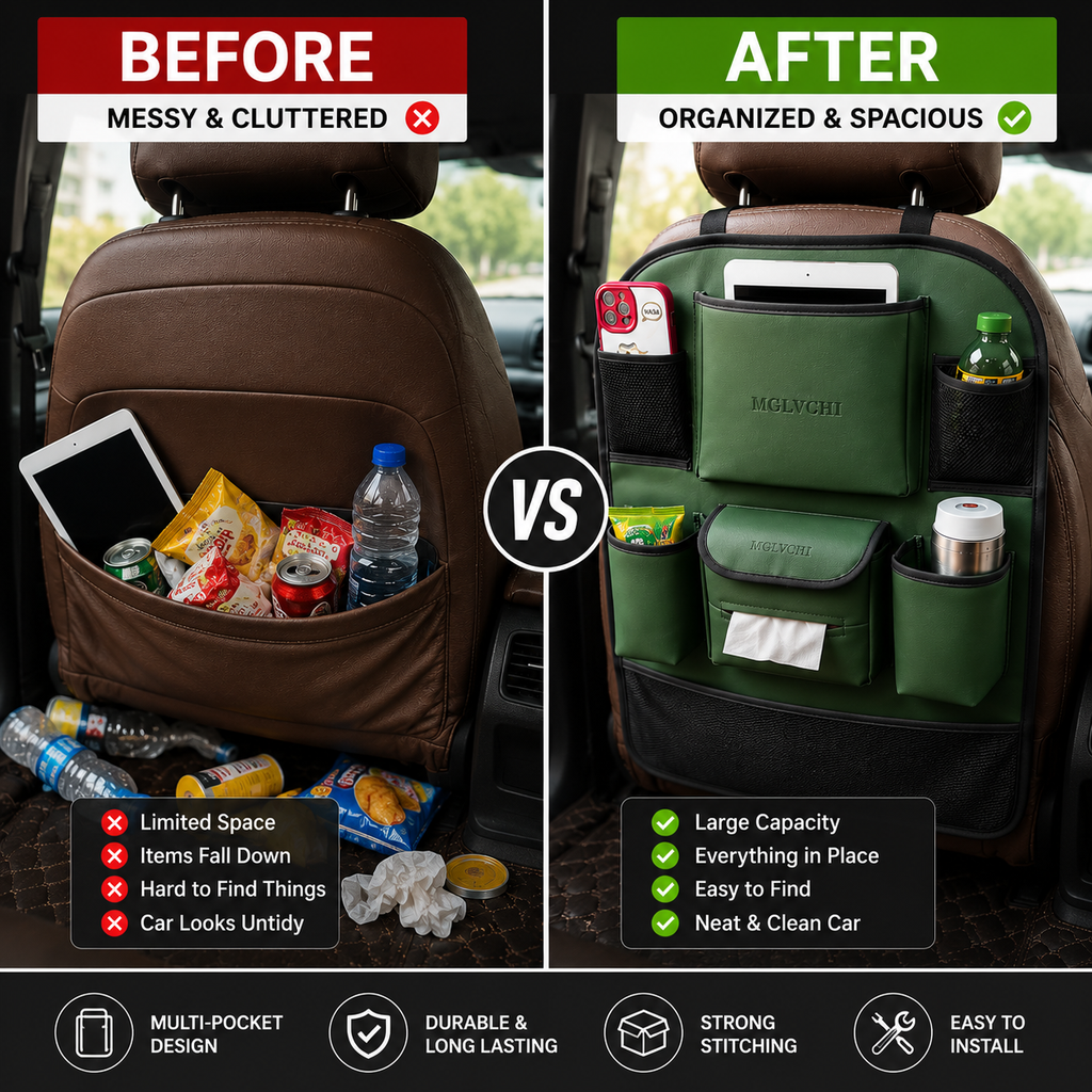 Car Seat Back Organizer Storage (Pack of 2)