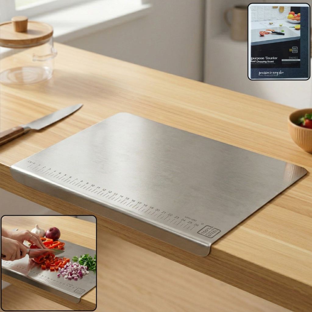 Stainless Steel Cutting Board - Odor-Free Hygienic Food Prep