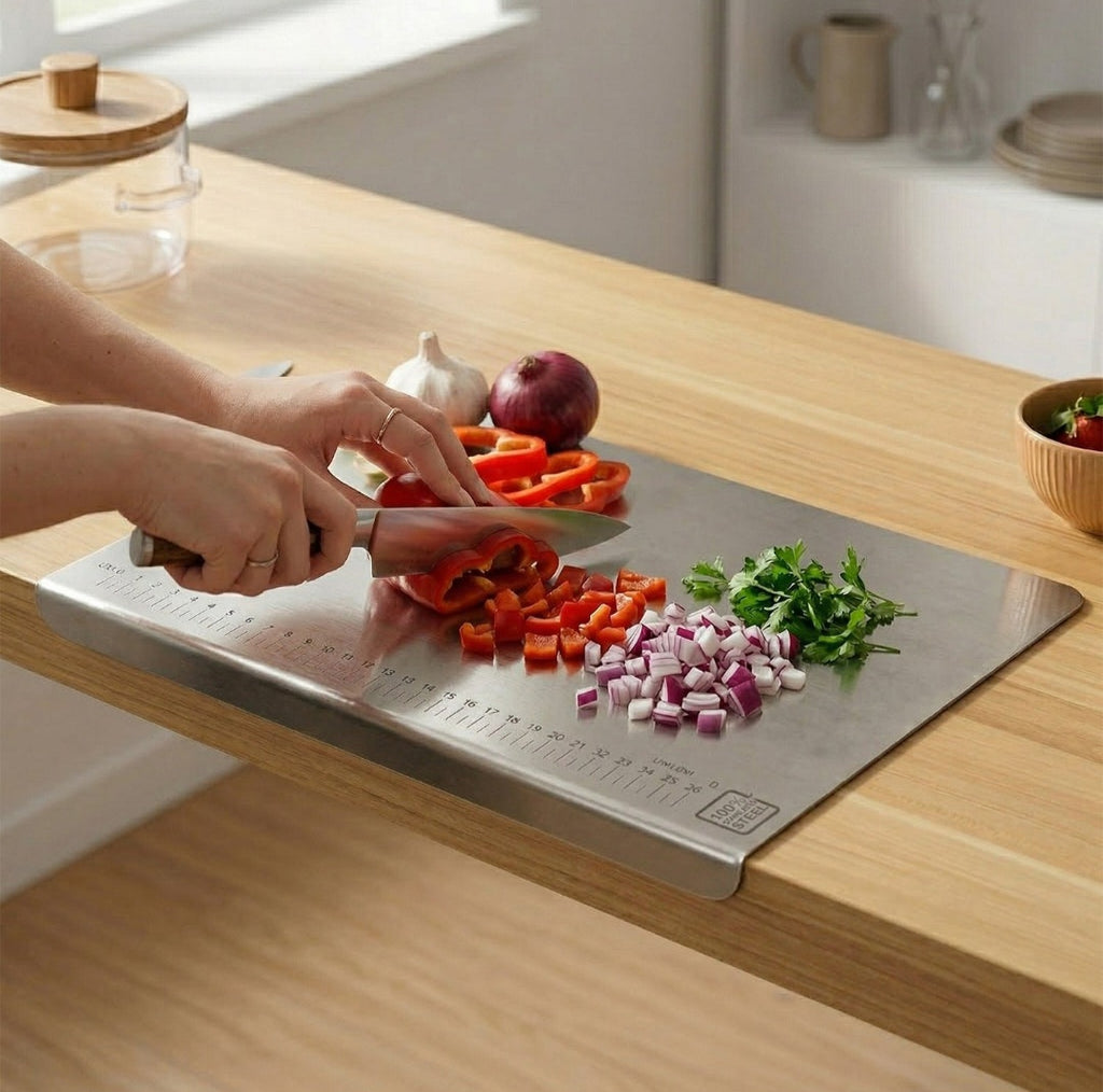 Stainless Steel Cutting Board - Odor-Free Hygienic Food Prep